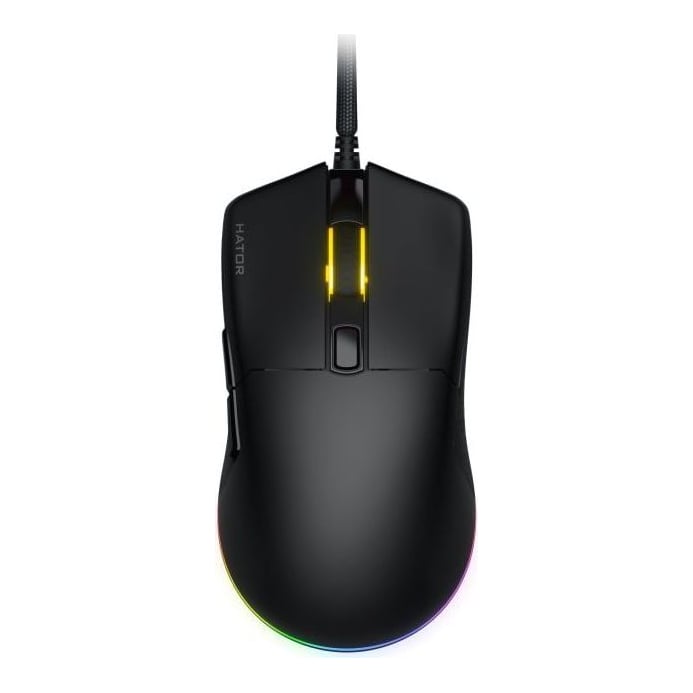 Mouse cu fir Hator Pulsar 3, negru