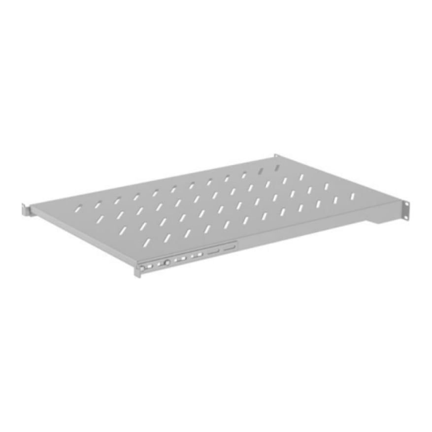 Poliță fixă Lanberg pentru cabinere rack, 19", 1U/445X350MM, max. load 25kg, material otel, gri