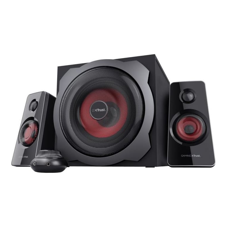 Boxe Trust GXT 38 TYTAN 2.1, intrare audio 3.5 mm, Line-in, putere 120 W, frecventa raspuns 20 Hz, 20.000 Hz, negru