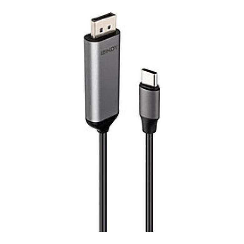 Cablu Lindy Bi-Directional USB C la DisplayPort, lungime 2m, Supported Bandwidth: 32.4Gbps, rezolutie maxima 7680x4320@60Hz