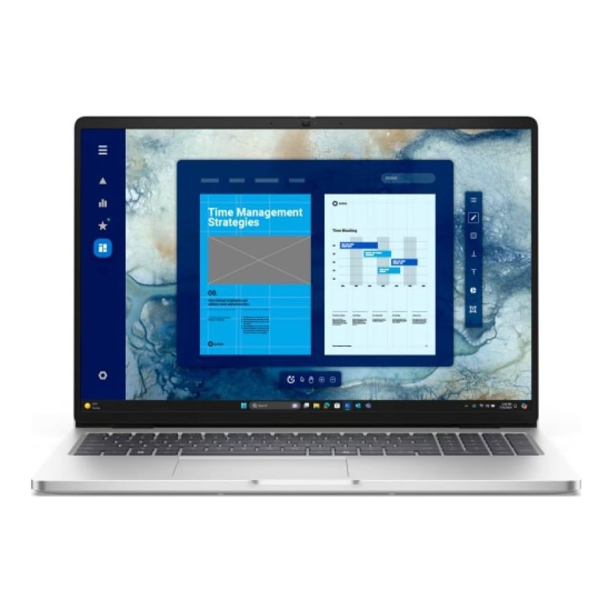 Laptop Dell Pro 16 (PC16250), 16", Non-Touch, FHD+, IPS, 300 nits, 45% NTSC, Anti-Glare, FHD+IR Camera, Intel(R) Core(TM) Ultra 7 255U (12 TOPS NPU, 12 cores, up to 5.2 GHz), Integrated Intel(R) Graphics, 32GB, 1x32GB, DDR5, 5600MT/s, single channel, 1TB SSD, Intel(R) Wi-Fi 6E AX211, Bluetooth 5.4