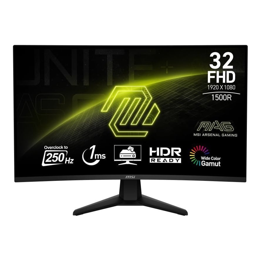 Monitor Consumer MSI MAG 32C6X, 31.5", 1920 x 1080 pixeli, Black