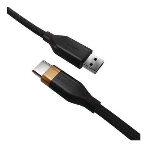 Cablu Duracell USB-A to USB-C, lungime 1m, negru