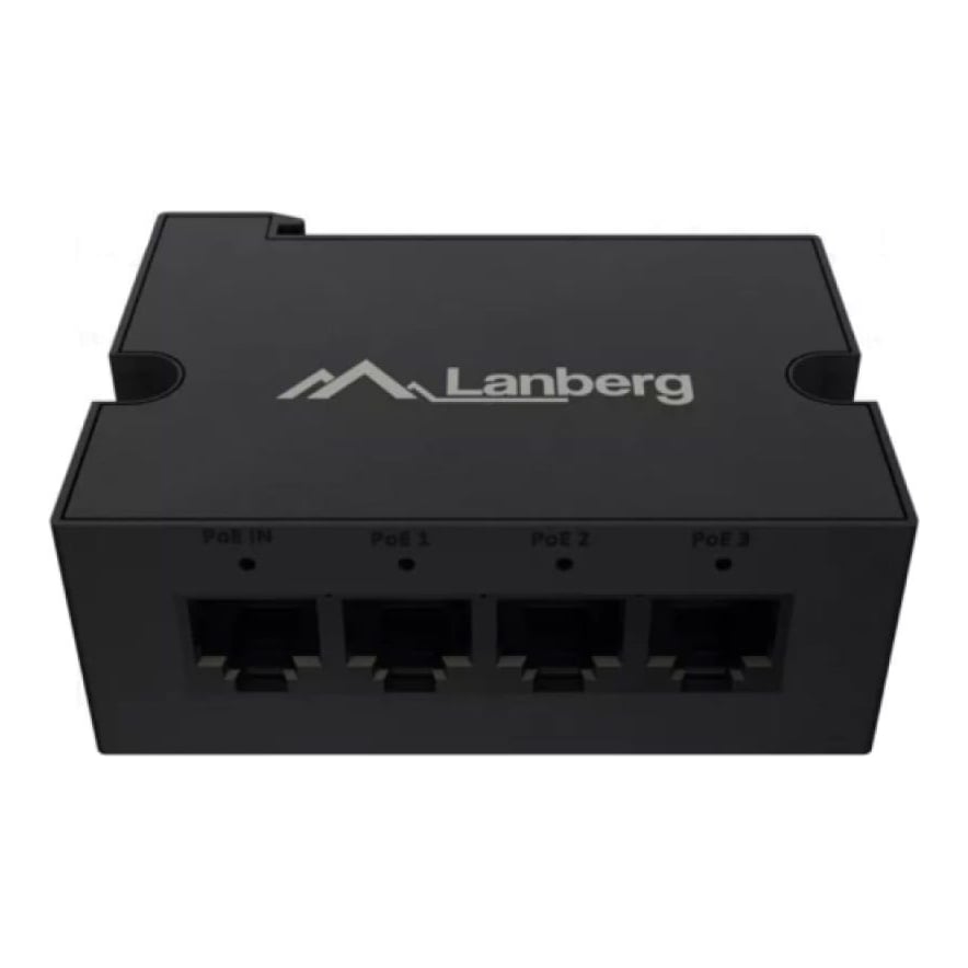 Switch Lanberg DIN-FE4-AT-30W, 4 porturi 1000BASE-T PoE+, Unmanaged, maxiumum network link speed 100 Mbps, chipset Realtek - RTL8305NB, standar PoE 802.3at, 802.3af