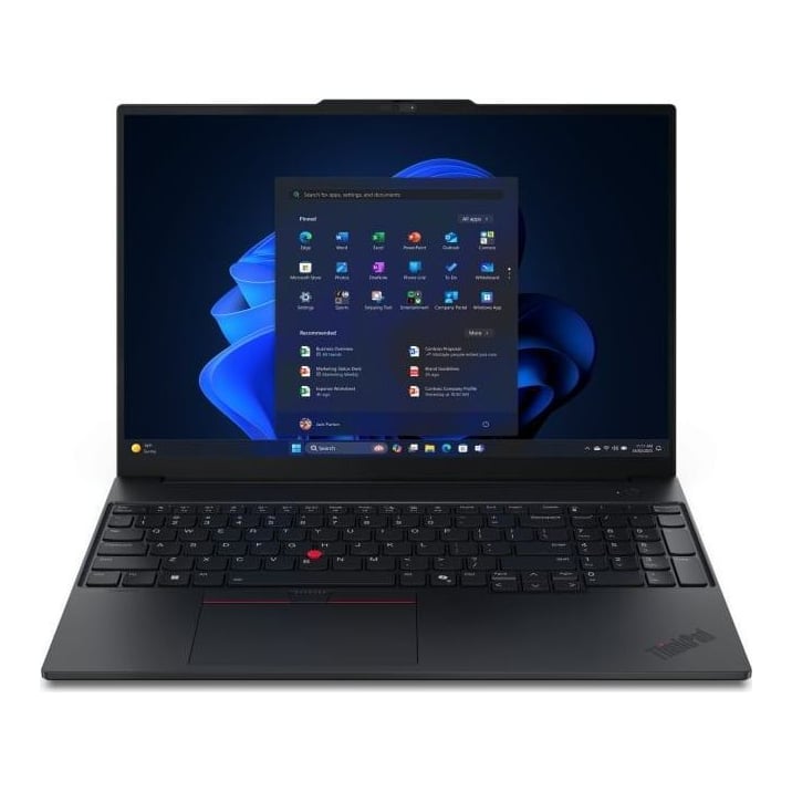 Laptop Business Lenovo ThinkPad E16 Gen 3, cu procesor Intel Core Ultra 5 228V, 16'' IPS, 32 GB LPDDR5x, 512 GB, Intel Arc Graphics 130V, Fara OS, 3 ani Garantie