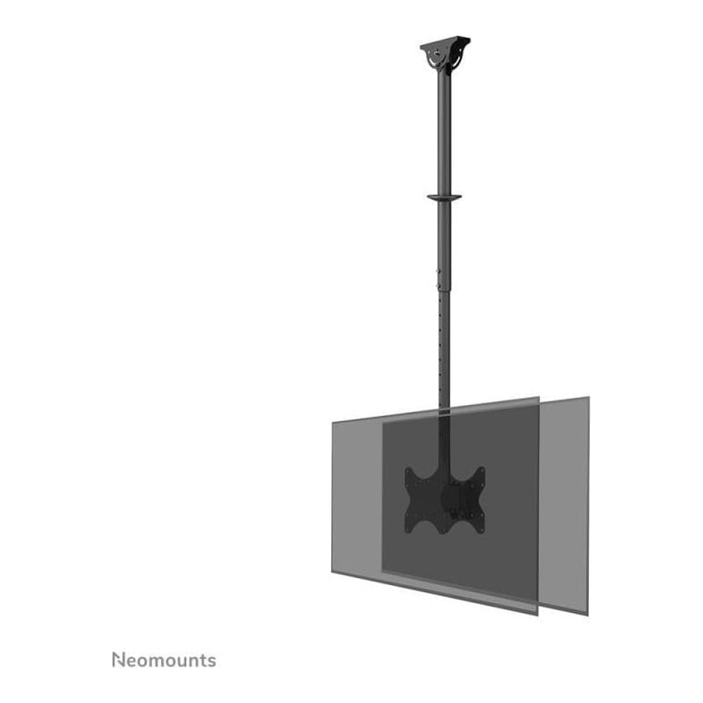 Suport TV Neomounts CL35-340BL22, VESA 200x200, pentru 2 ecrane, inaltime ajustabila 106-156 cm, capacitate 45 kg, 25° inclinare, 360° rotire