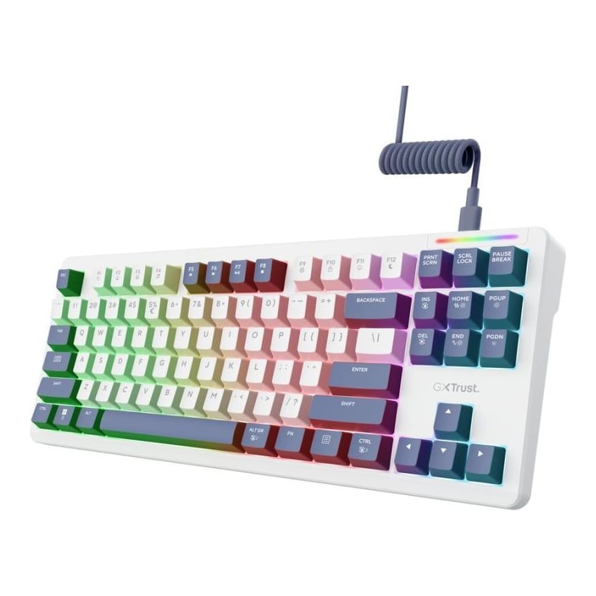 Tastatura Mecanica Gaming Trust GXT 872 Xyra, RGB, USB, alb