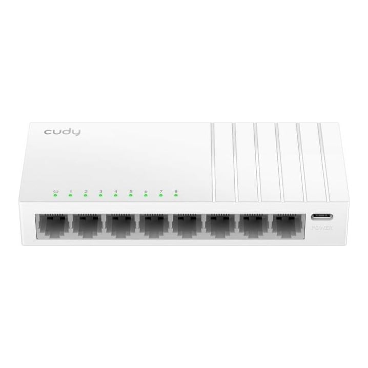 Switch gigabit Cudy GS108U, 8 porturi, USB-C, compact, 138x61.5x24mm