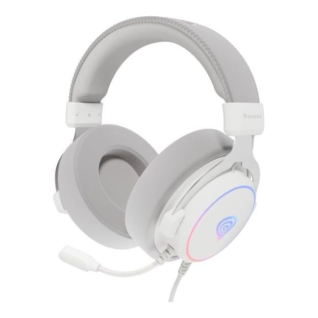 Casti cu fir Genesis Neon 764 alb