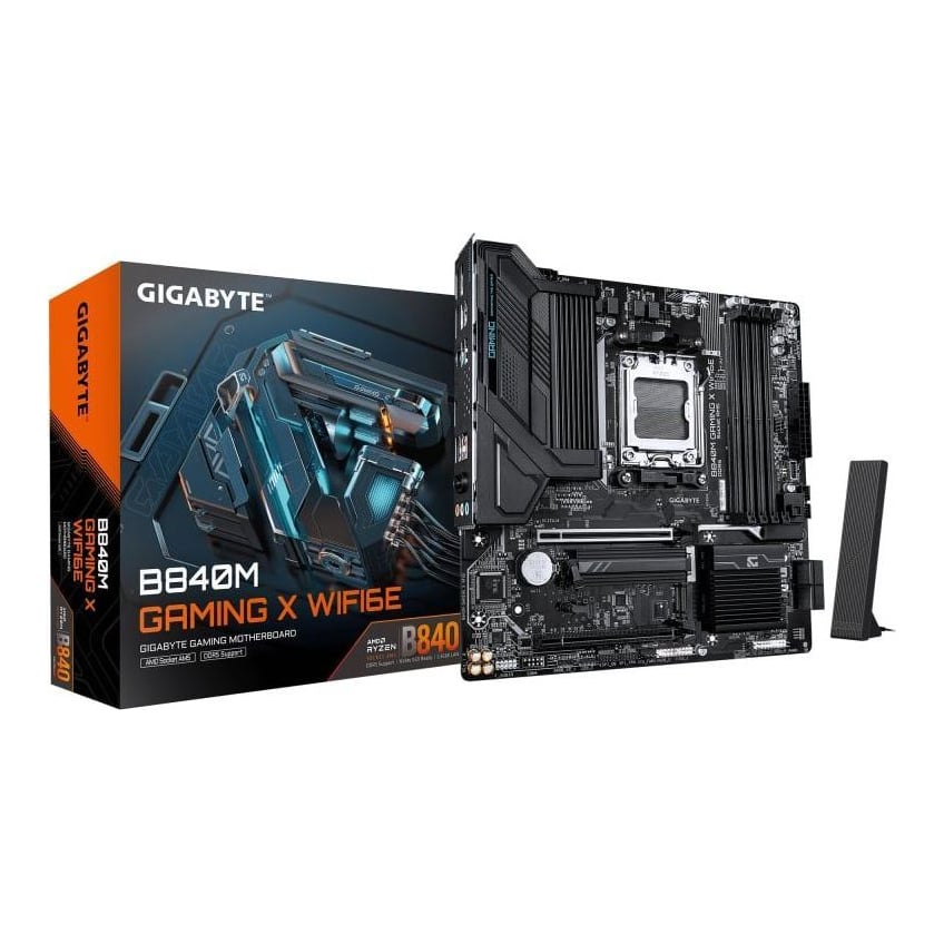 Placa de baza Gigabyte B840M GAMING X WIFI6E, Socket AM5, DDR5, Micro-ATX