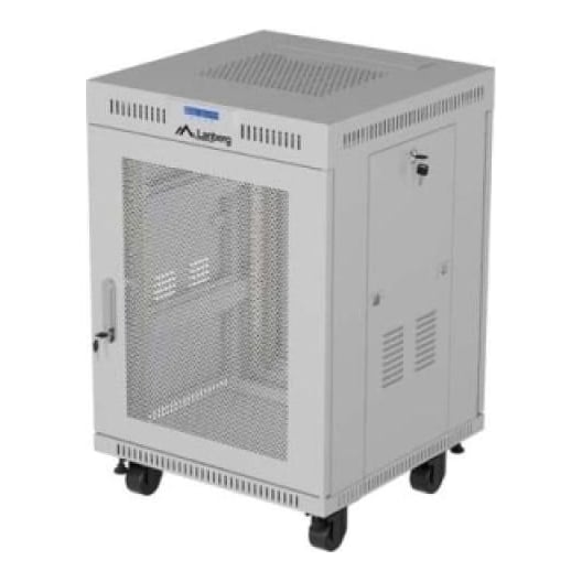 LANBERG Dulap rack 19" perete 15U/600X600 (FLAT PACK) WITH MESH DOOR LCD, self- assembly, greutate maxima suportata 1200 kg, RAL color RAL7035, gri