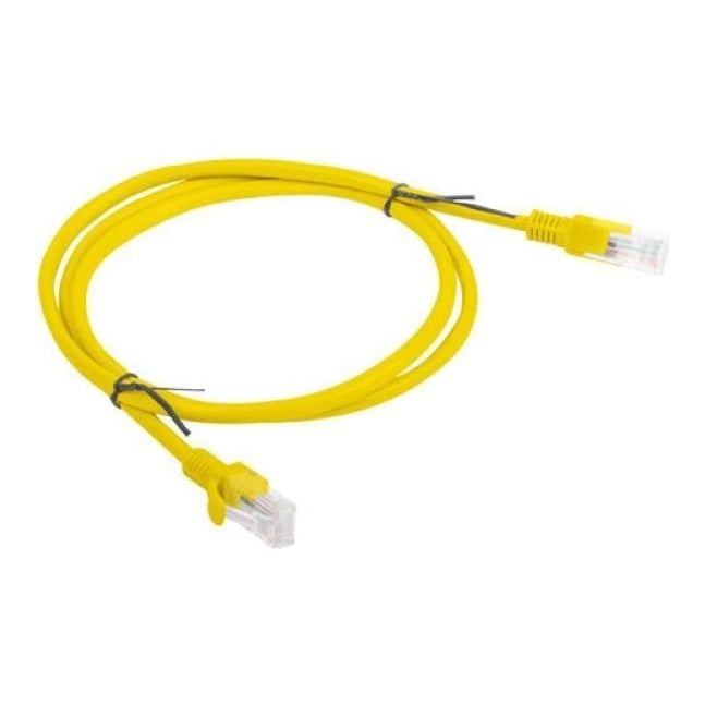 Patchcord CAT.5E Utp 1M Yellow Fluke Passed Lanberg