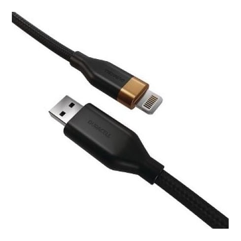 Cablu Duracell USB-A to Lightning, lungime 2m, negru