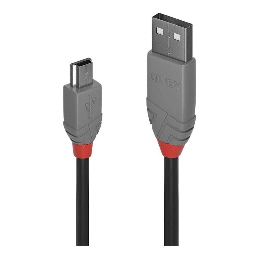 Cablu Lindy 3m USB 2.0 Type A to Mini B, Supported Bandwidth: 480Mbps
