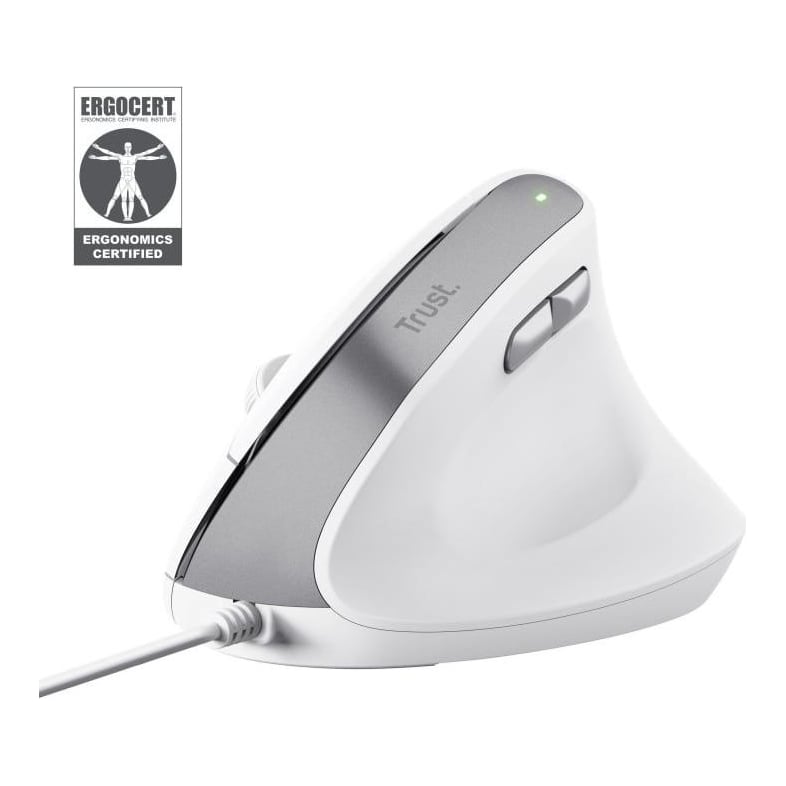 Mouse Trust Bayo II, 2400 DPI, Alb