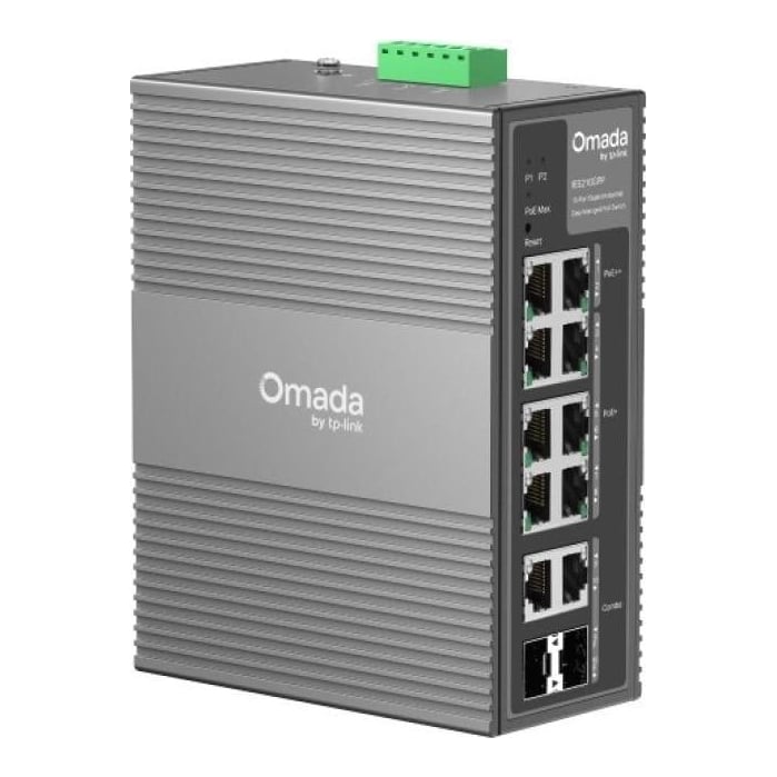 TP-Link Omada 10-Port Gigabit Industrial Easy Managed Switch with 6-Port PoE+ and 2-Port PoE++ PORT: 2× Gigabit PoE++ Port, 6× Gigabit PoE+ Ports, 2× Combo Gigabit RJ45/SFP Ports SPEC: 802.3af/at/bt type3, Up to 240 W PoE Power(Depends on power input specifications), -40-75 ℃ Operating Temperature