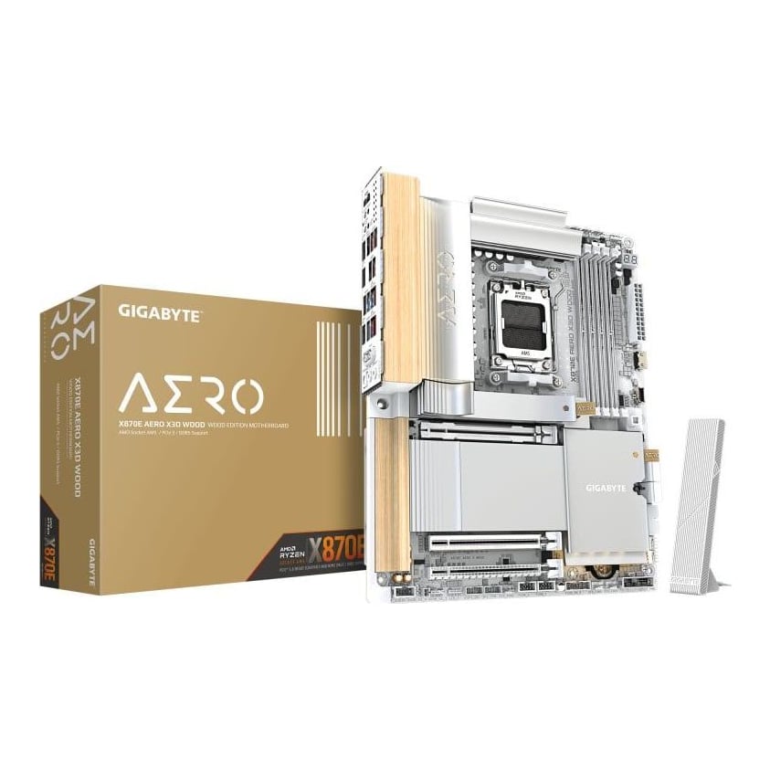 Placa de baza Gigabyte X870E AERO X3D WOOD, Socket AM5, DDR5, ATX