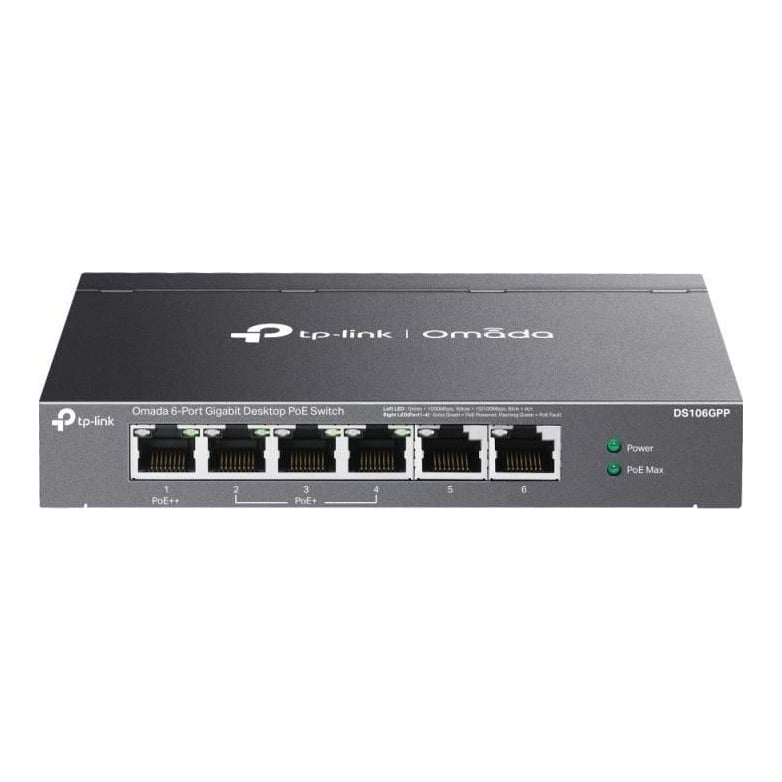 TP-Link Switch Omada 6-Port 3-Port PoE+ 1-PoE++