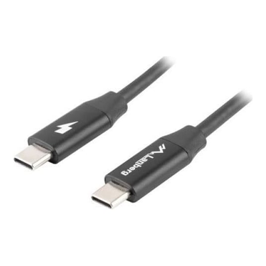 Lanberg CA-CMCM-40CU-0010-BK. Cable length: 1 m. Connector 1: USB C, Connector 2: USB C, USB version: USB 2.0, Maximum data transfer rate: 0.48 Gbit/s, Connector contacts plating: Gold, Product colour: Black