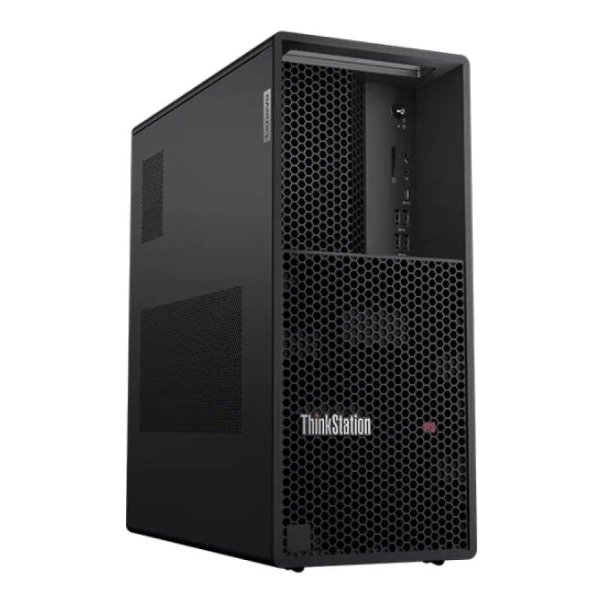 Desktop Workstation LENOVO ThinkStation P3 Tower Gen 2 cu procesor Intel Core Ultra 9 285 pana la 5.6 GHz, 64 GB DDR5, 1TB SSD, RTX A1000, Windows 11 Pro, Black, 3 ani Garantie