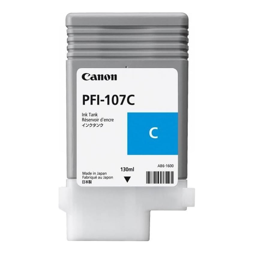 Cartus cerneala Canon PFI-107C, cyan, capacitate 130ml, pentru Canon iPF680/685, iPF780/785, iPF670/770