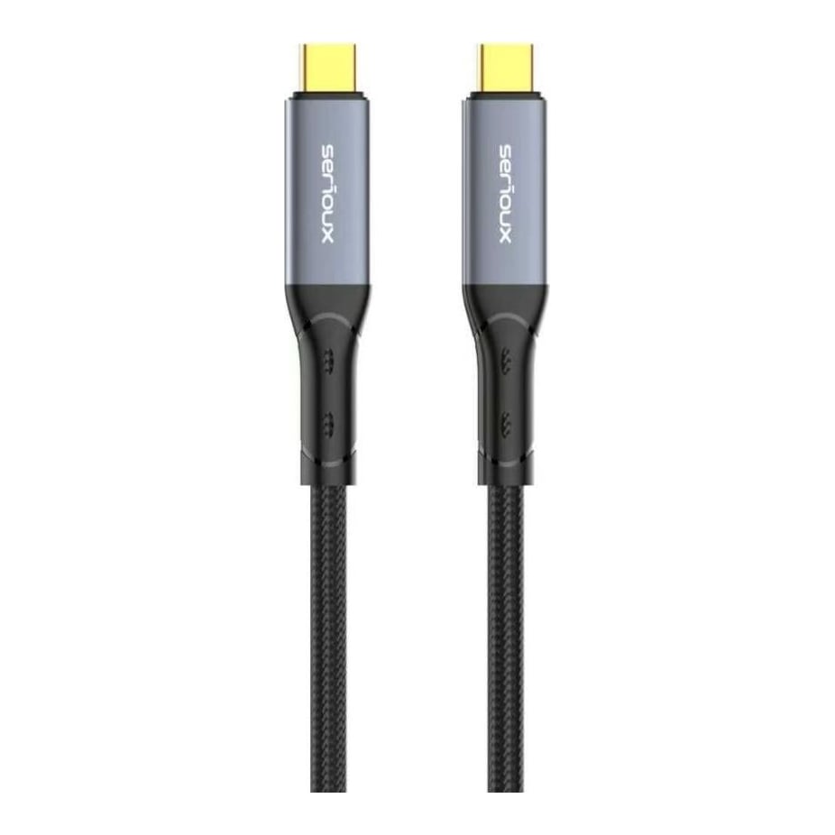 Cablu Serioux USB-C la USB-C, 240W, E-marker Chip integrat, viteza transfer 40Gbs, lungime cablu 100cm, iesire video 8K@60HZ sau Dual 4k@ 60hz, negru