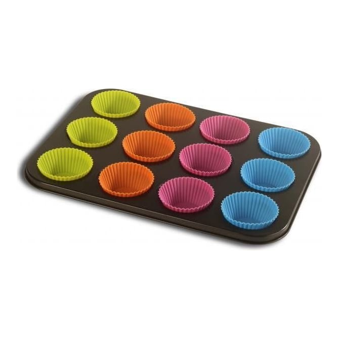VANORA Tava 12 Briose+forme Silicon 35X26.5X3CM