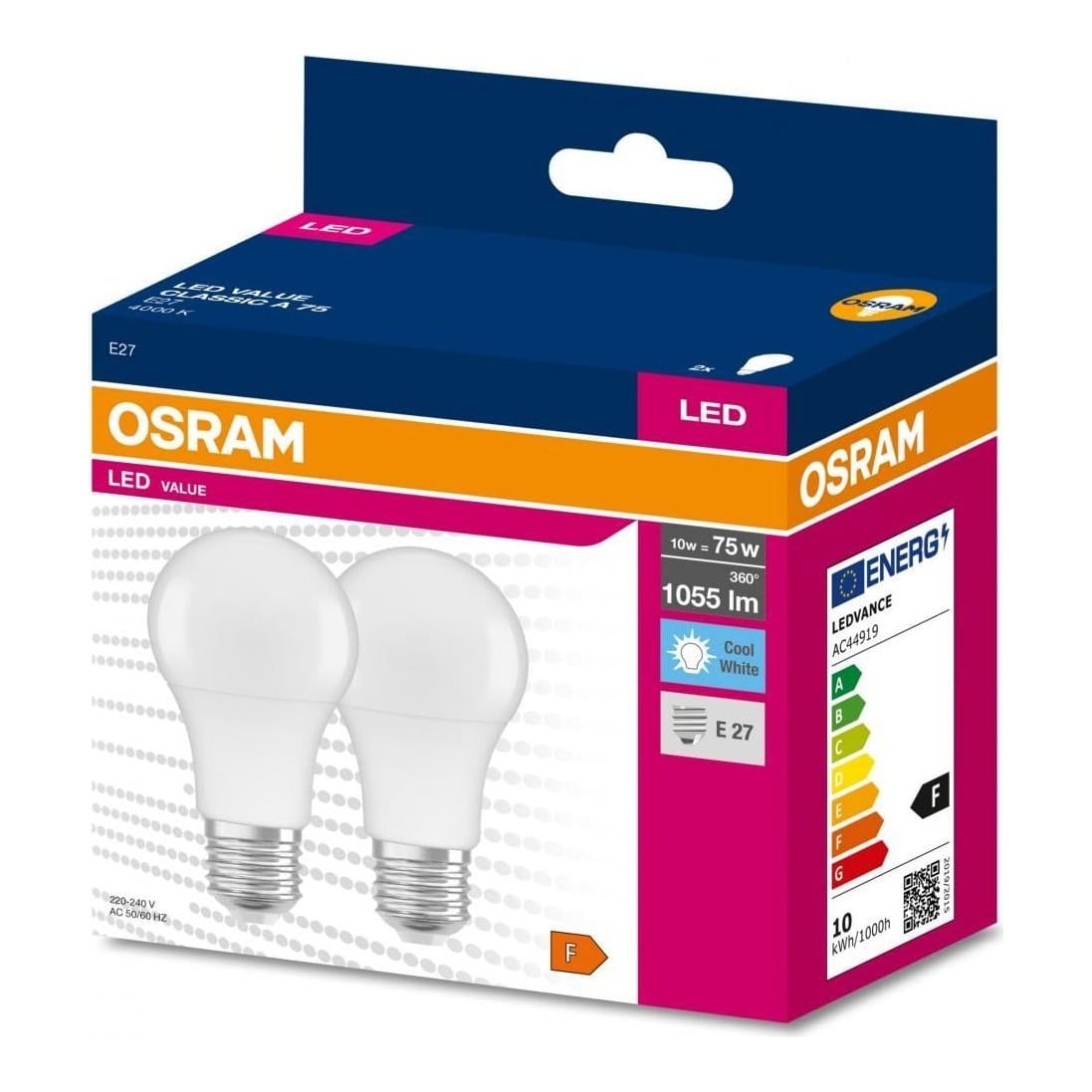 VALUECLA75 10W/840 230VFR E27 FS2 Osram