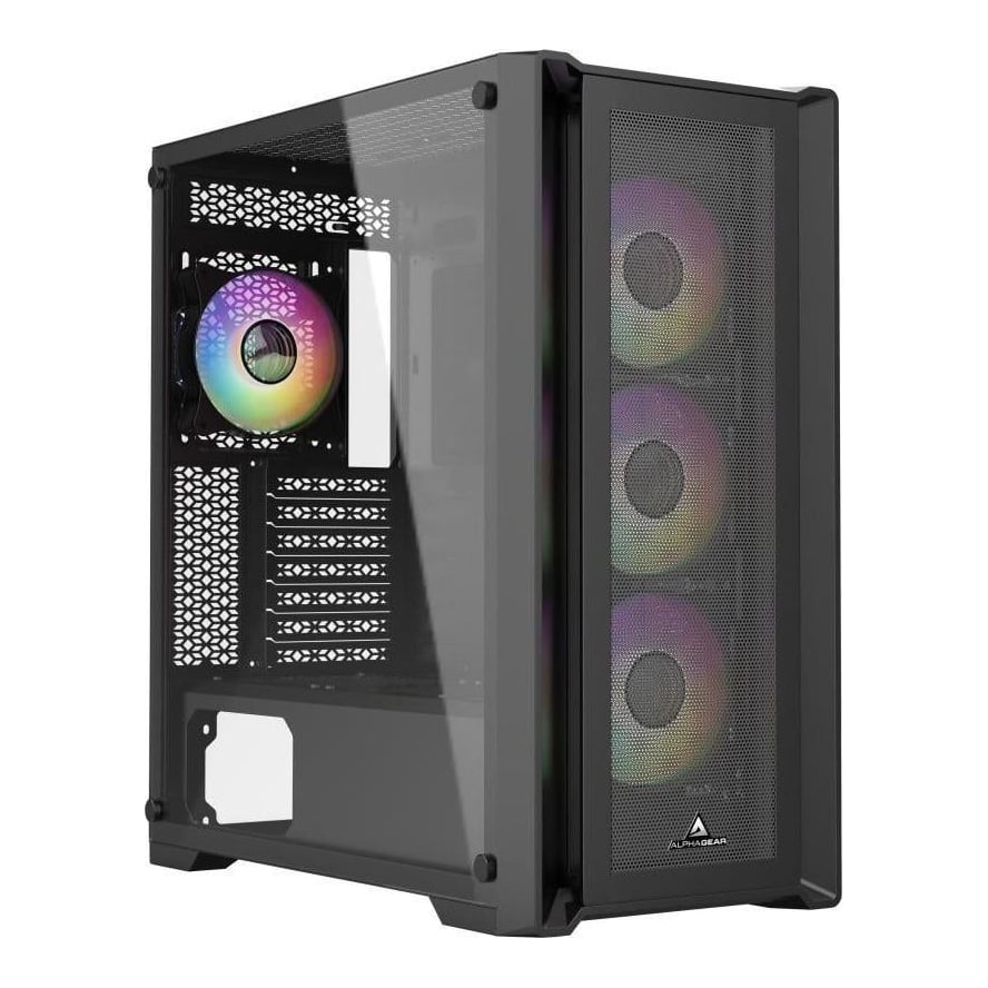 Carcasa ALPHAGEAR Purifier V2, RGB, Mid Tower, Black