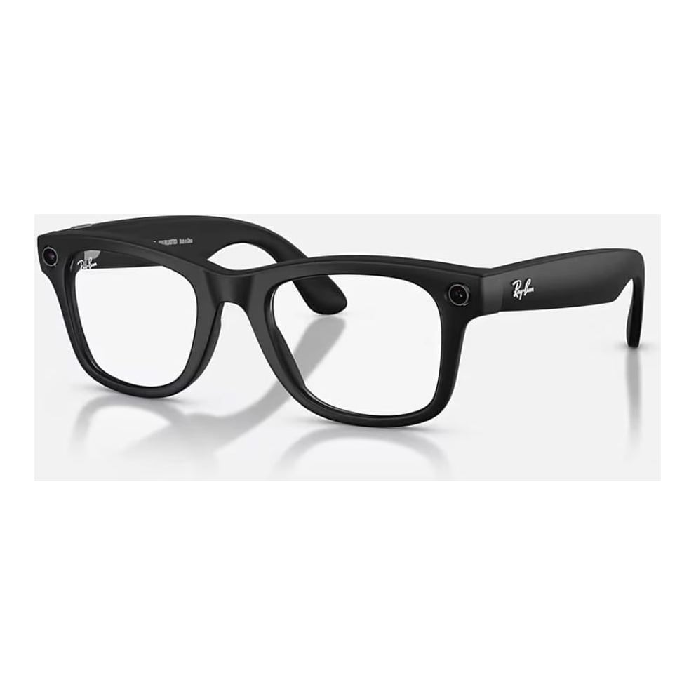 RAYBAN Ray-Ban Meta Wayfarer Gen 2 High Bridge FIT Matte Black Clear/Grey Transitions 50-22