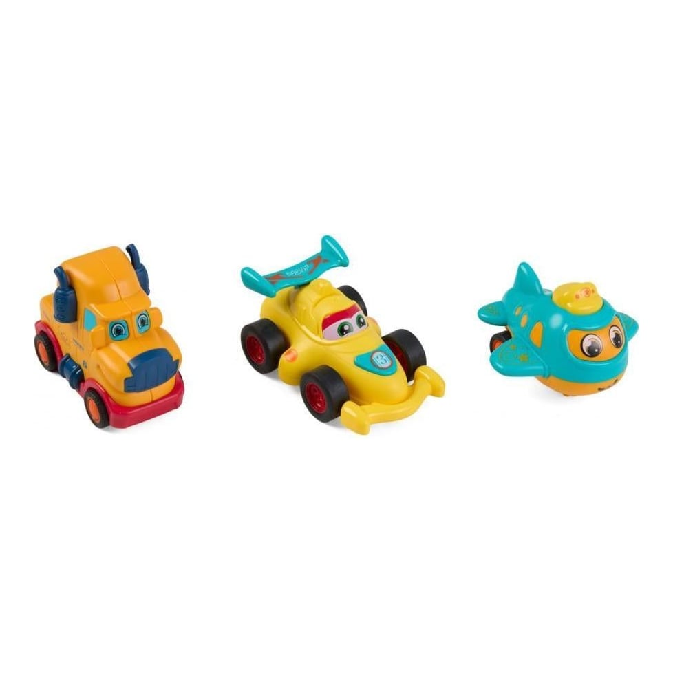 MomKi Set 3 Vehicule Cu Camion Galben