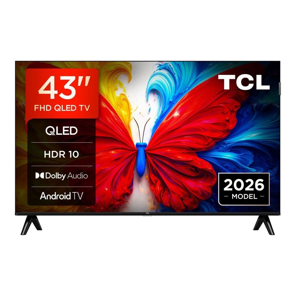 Televizor TCL QLED 43S5L, 108 cm, Smart Android TV, Full HD, Clasa F (Model 2026)