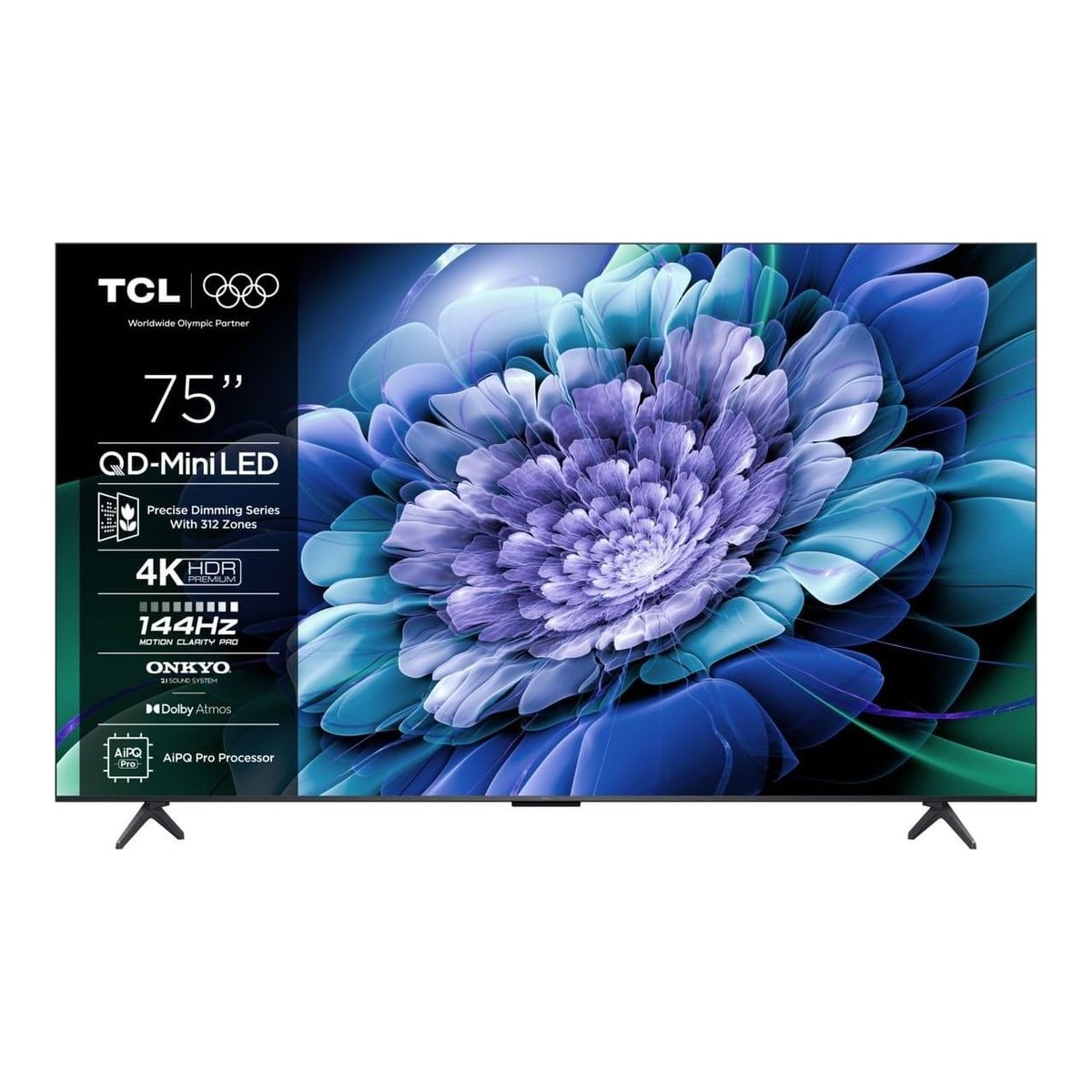 Televizor TCL QD-MiniLED 75C61K, 189 cm, Smart Google TV, 4K Ultra HD, 144Hz, Onkyo