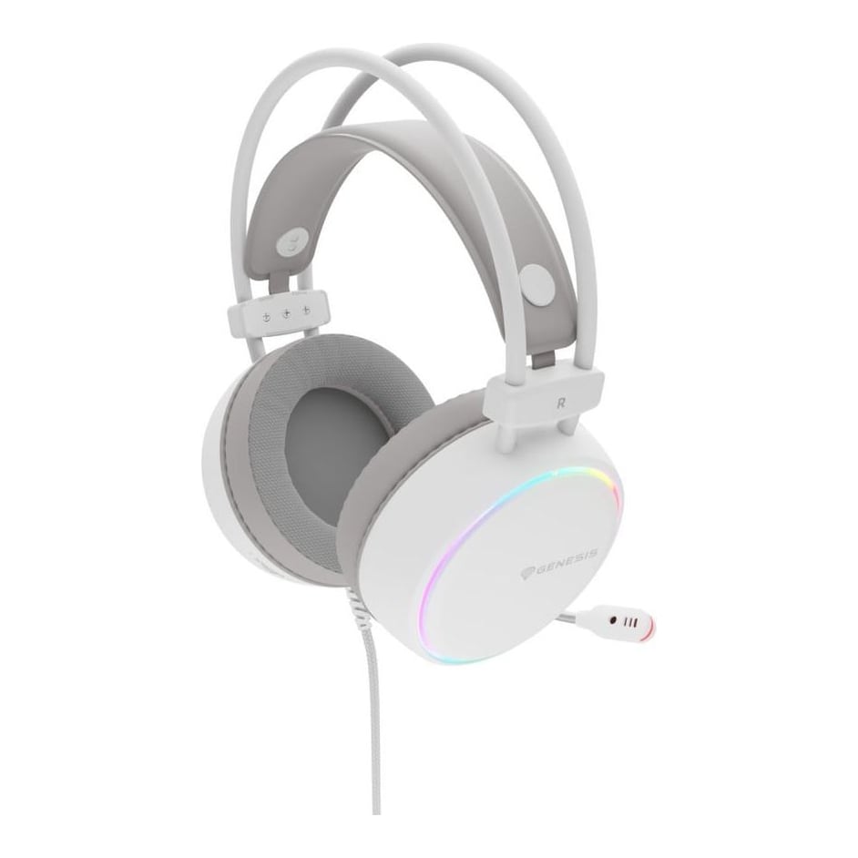 Casti cu fir Genesis Neon 613 G2 alb