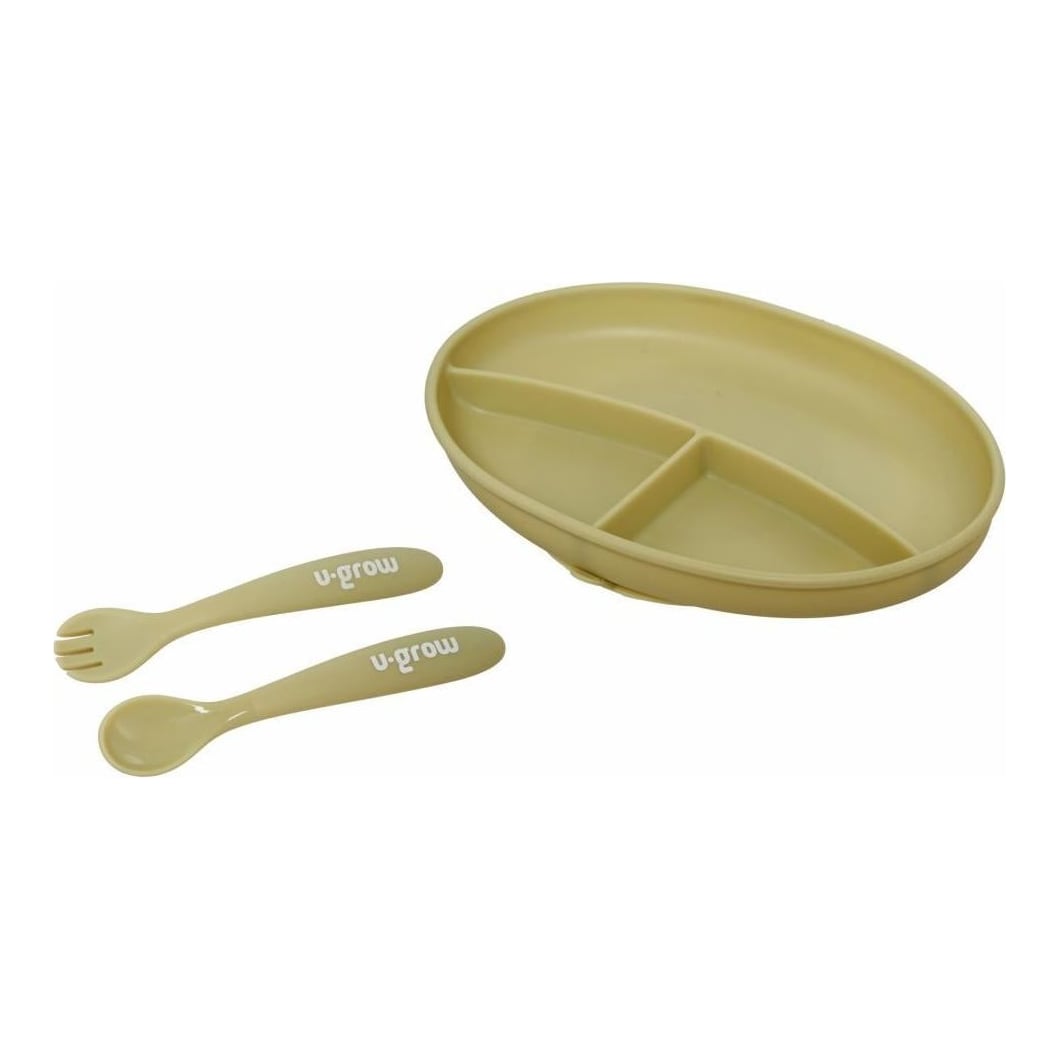 Set farfurie&lingurita , olive, U-Grow
