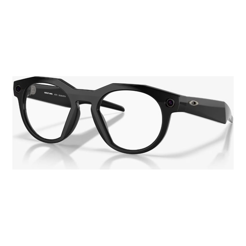 Oakley Meta HSTN AI Glasses Black Frame Transitions Amethyst Lenses Wide - High Bridge Fit
