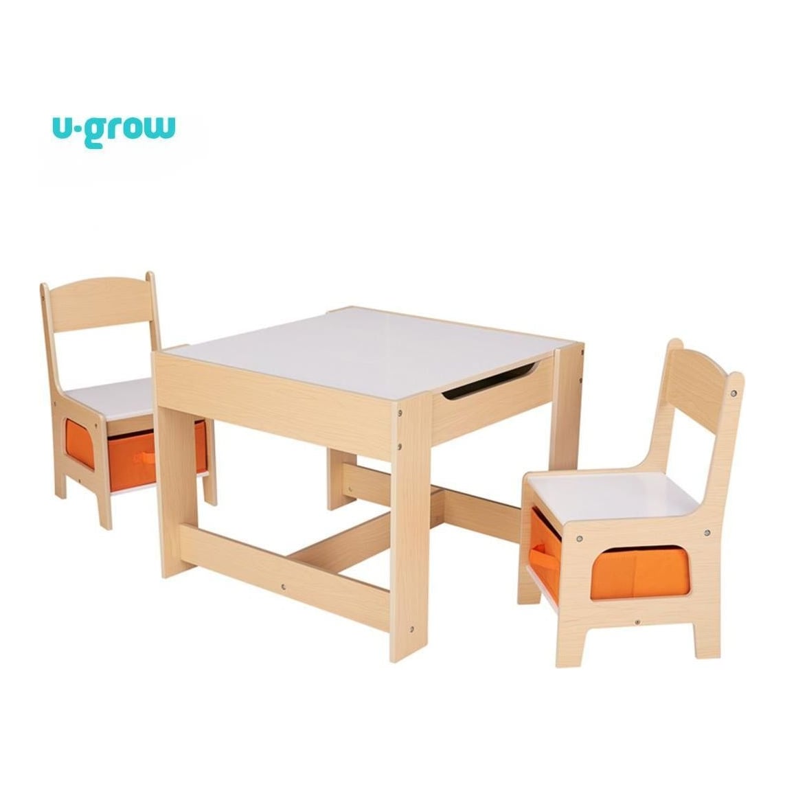 Set masuta si 2 scaune,lemn natur,U-Grow