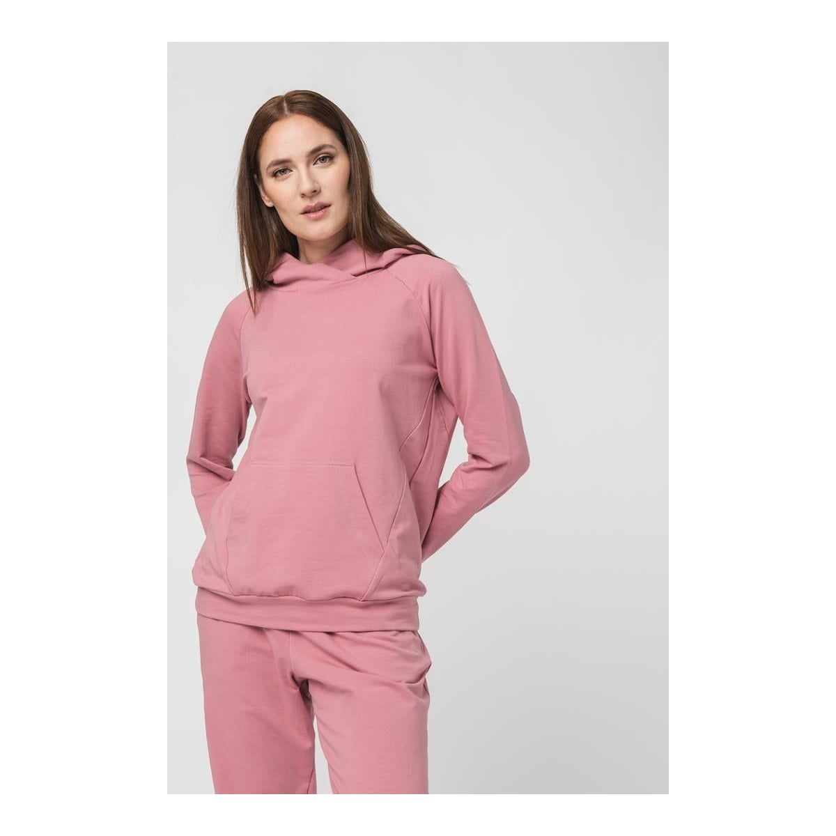 PEGAS Hanorac Coton Raglan Femei Pink-m