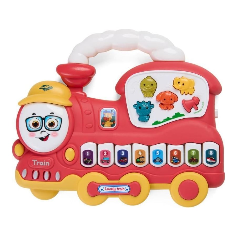 MomKi Jucarie Trenulet,lumini Si Sunete,rosu