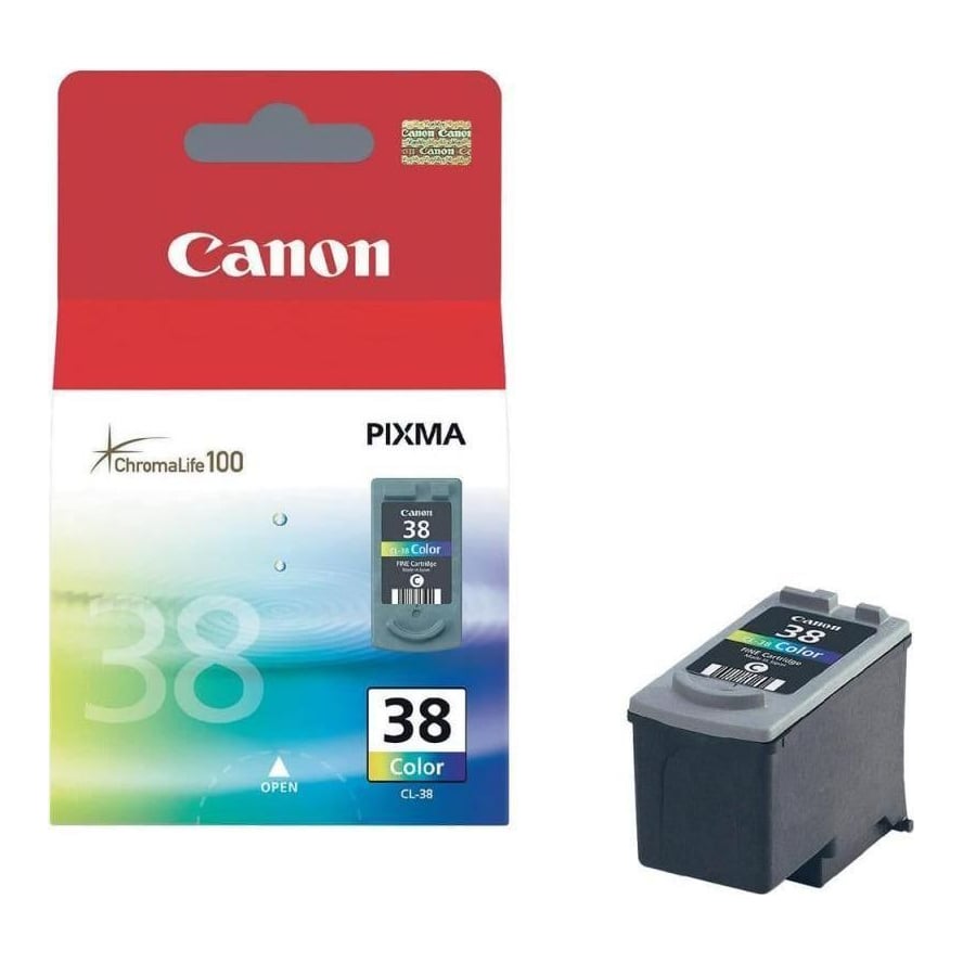 Cartus cerneala Canon CL-38, color, capacitate 9ml / 205 pagini, pentru Canon Pixma IP1800, Pixma IP1900, Pixma IP2500, Pixma IP2600, Pixma MP140, Pixma MP190, Pixma MP210, Pixma MP220, Pixma MX300, Pixma MX310