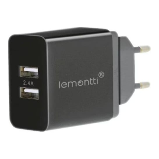 LEMONTTI Lemontti Încărcător Rețea Dual USB 2.4A Negru