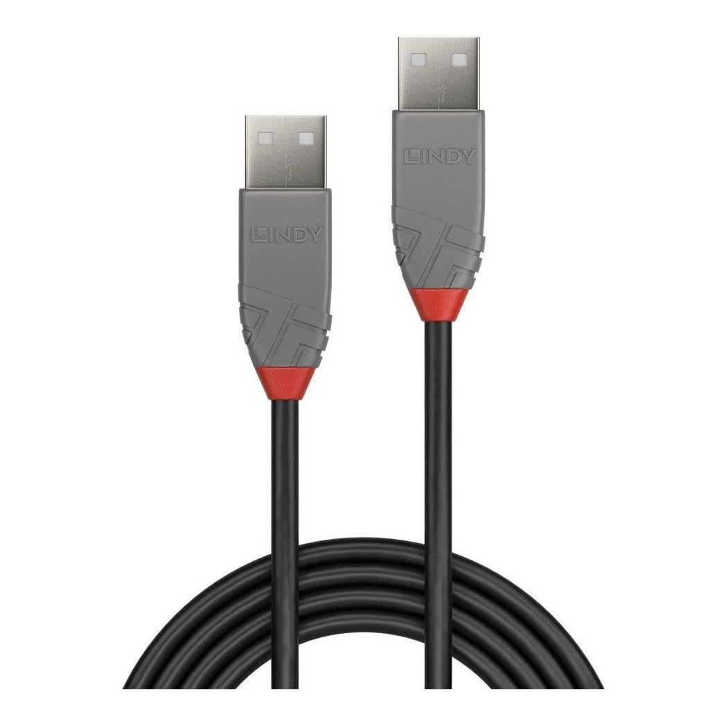 Cablu Lindy 3m USB 2.0 Type A to A, Anth