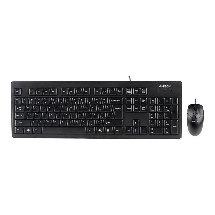 Kit A4Tech KRS-8372 cu fir, negru