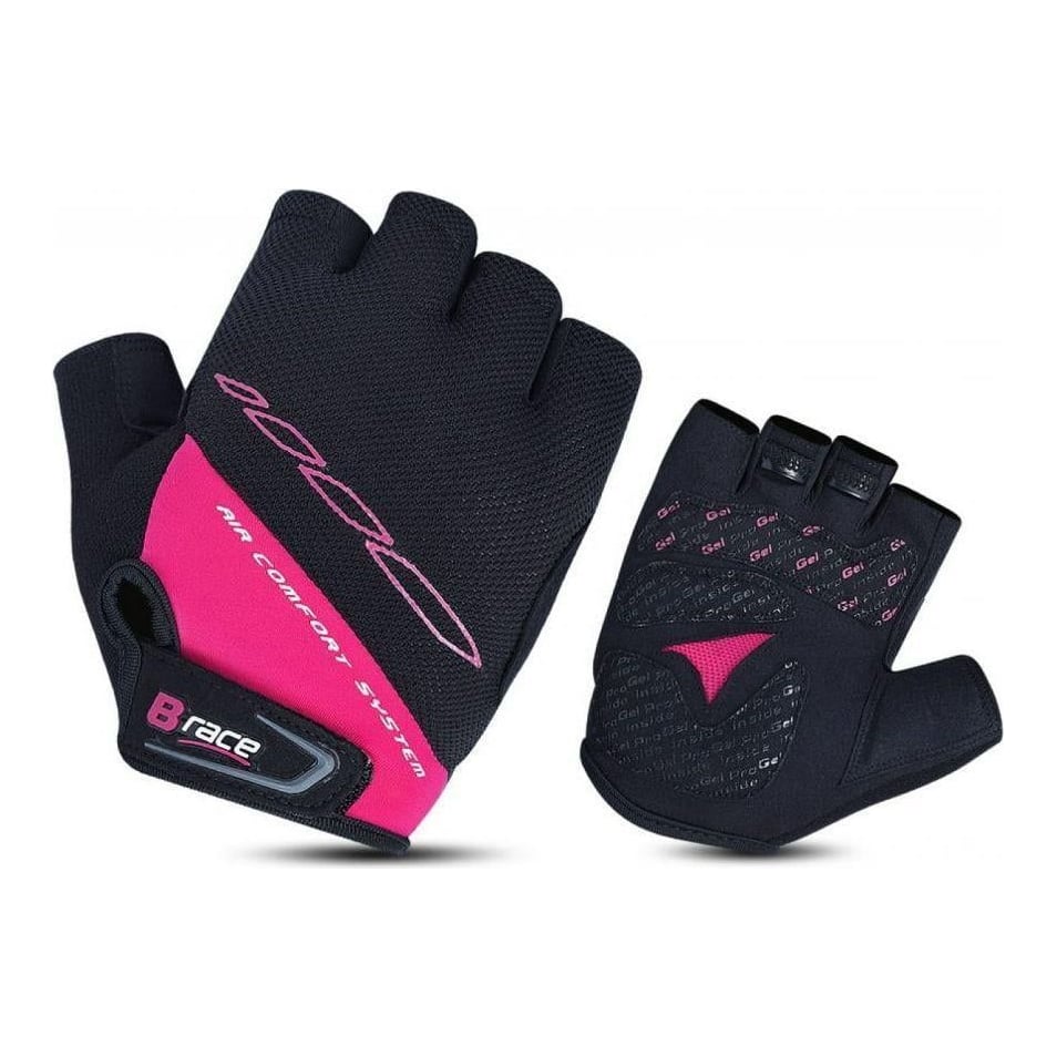 PEGAS Manusi B-race Cu Gel Negru/Fuxia, L