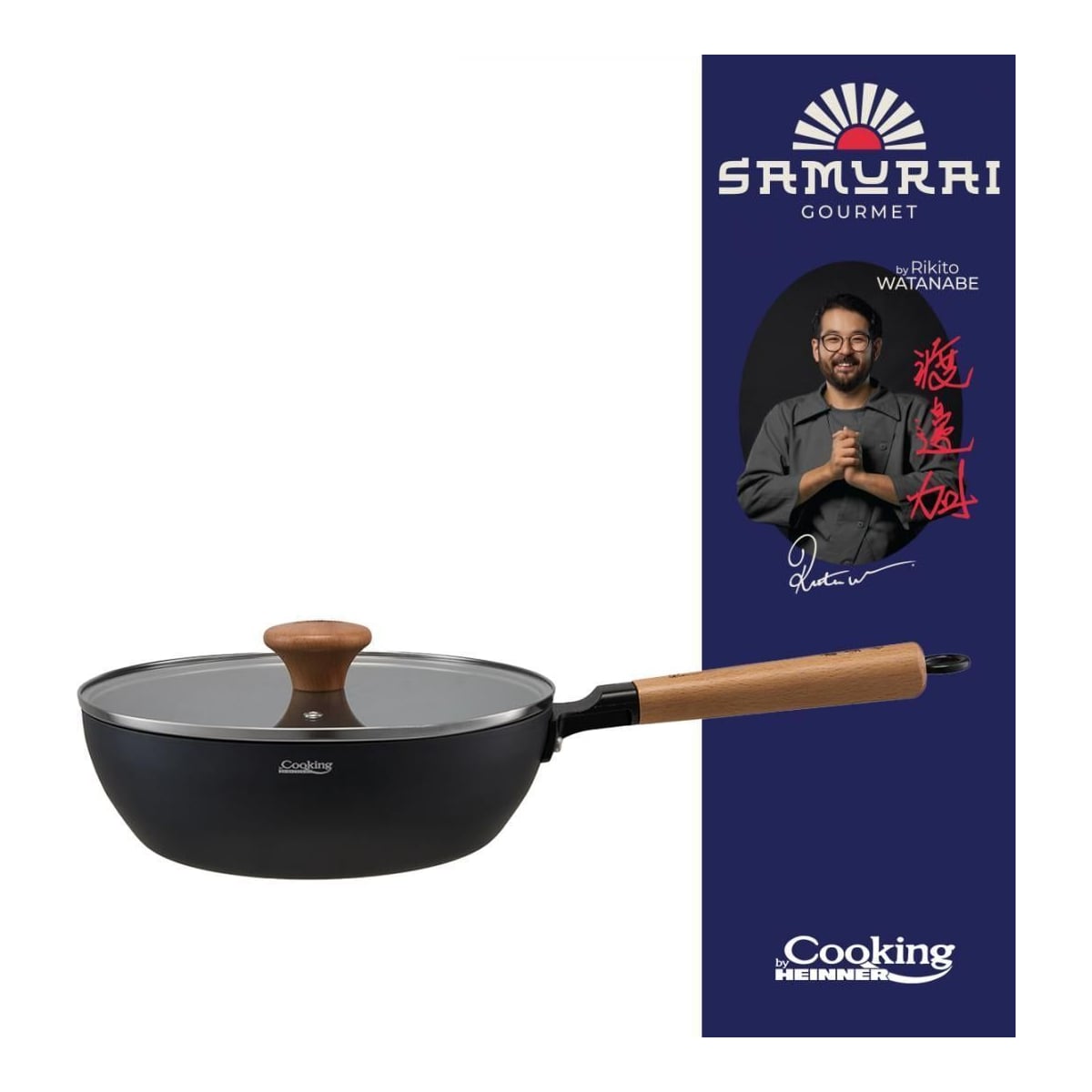 HEINNER Tigaie Wok+cap 24X7.5CM,RIKITO Watanabe