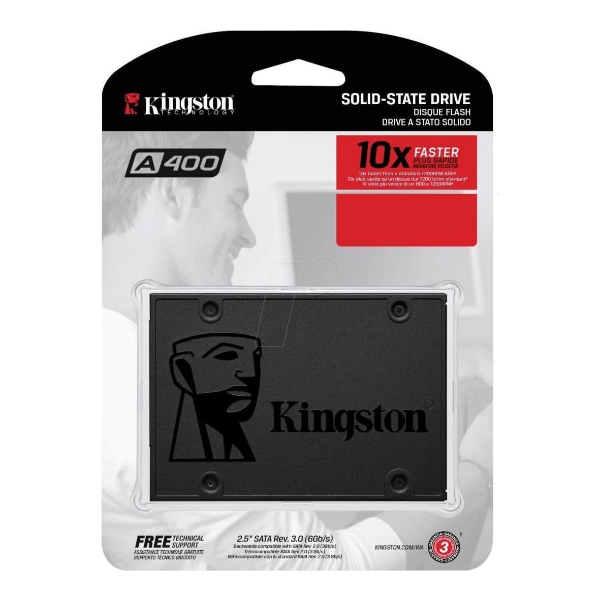 SSD Kingston A400, 480GB, 2.5", SATA III