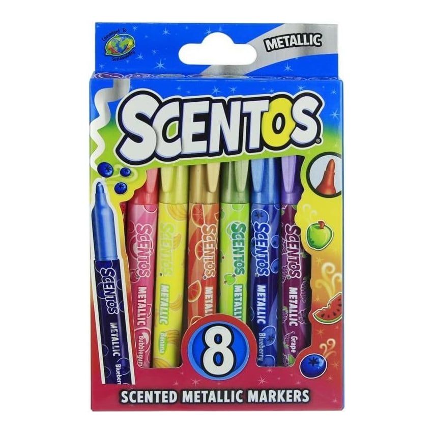 Set 8 Markere Parfumate, Metalice, Scentos