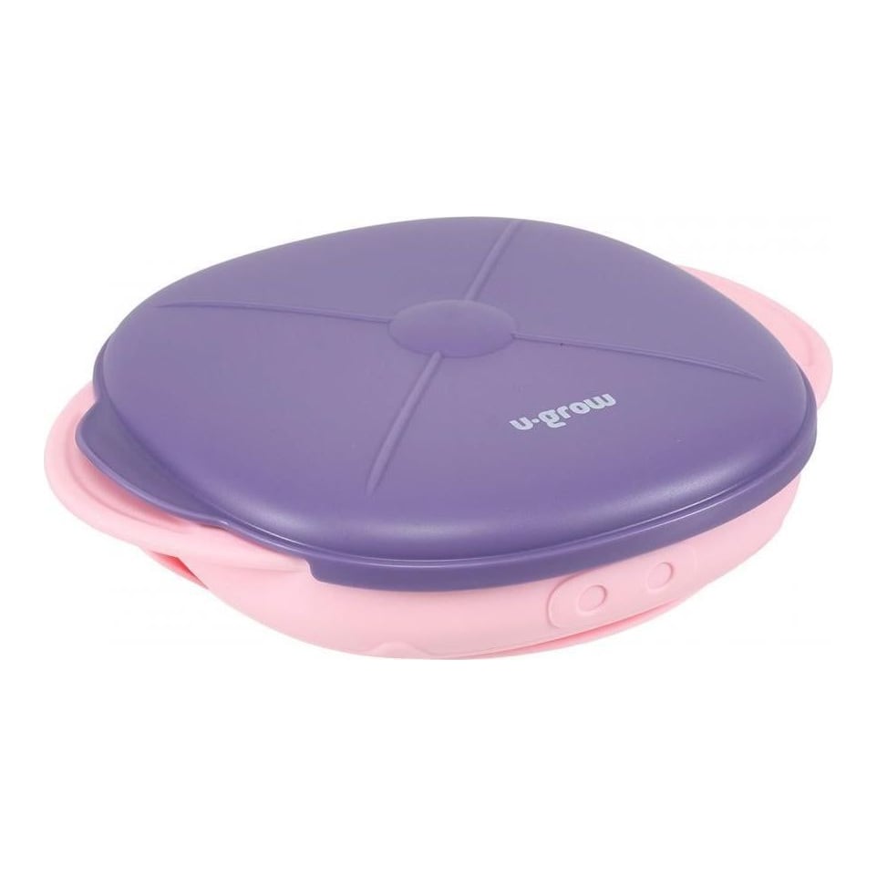 Farfurie silicon cu capac , mov, U-Grow