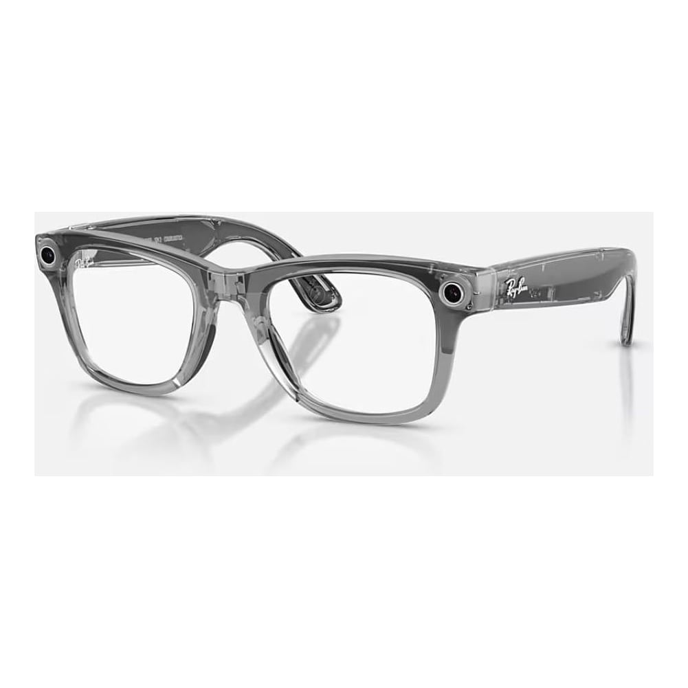 RAYBAN Ray-Ban Meta Wayfarer Gen 2 AI Glasses Shiny Transparent Grey/Sapphire Transitions RW4012 6840MF 53