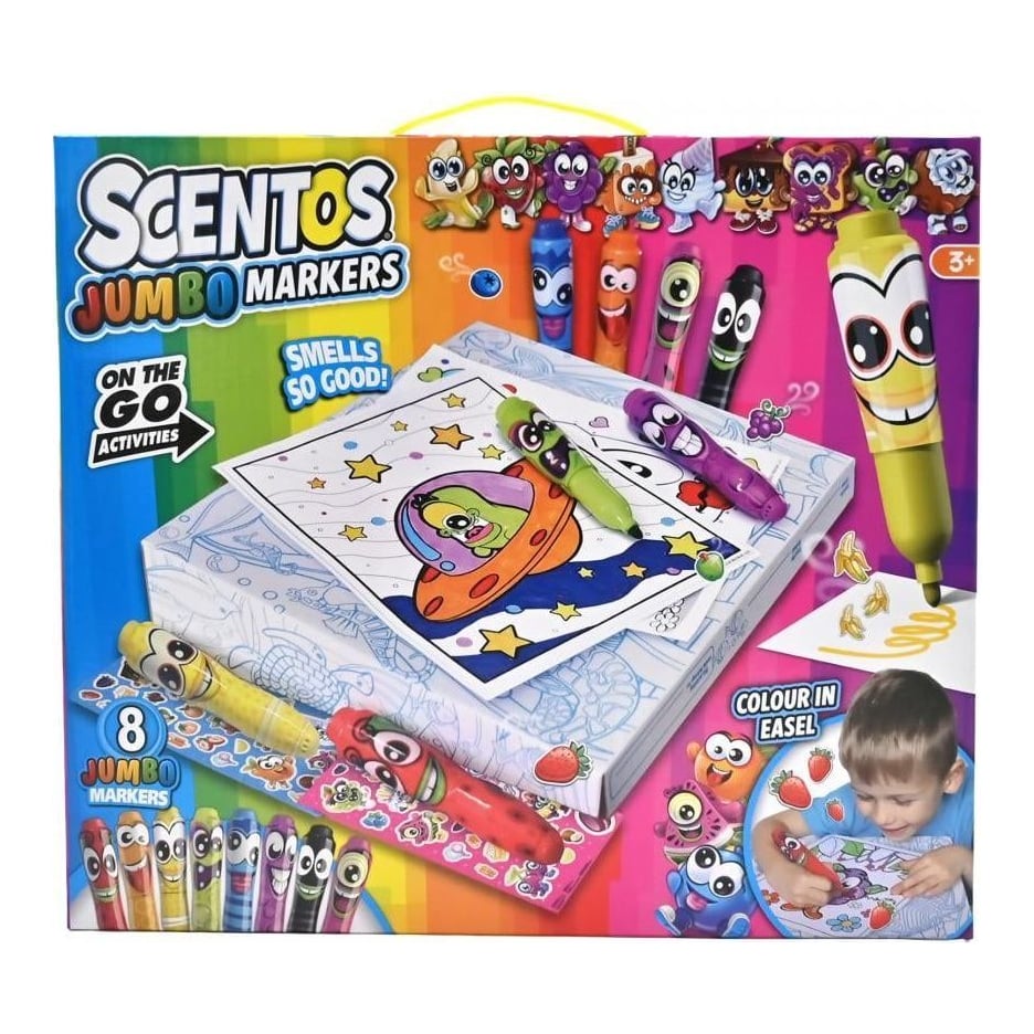 Set De Colorat Pentru Calatorie, Cu Markere Jumbo, Scentos